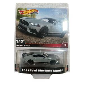Hot Wheels Premium 1:43 2021 Ford Mustang Mach 1 Fighter Jet Gray 3 RR 2023
